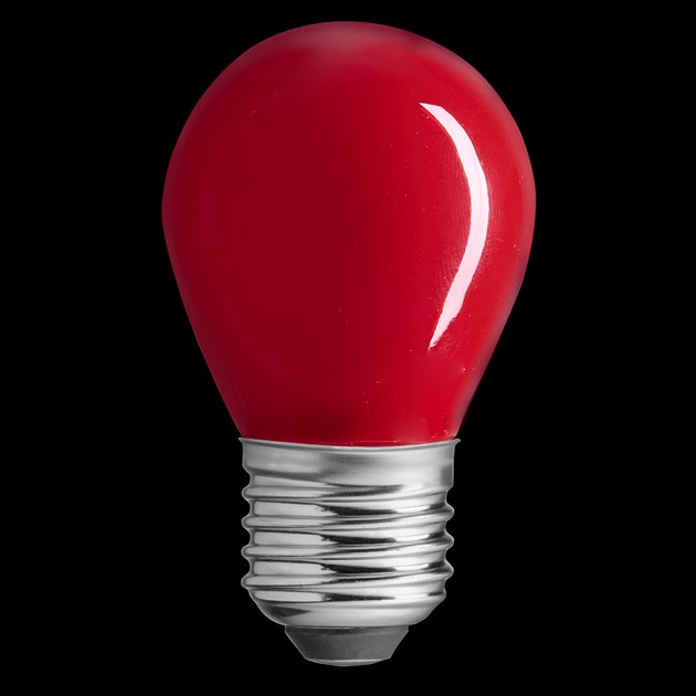 Klot röd E27 4W dimbar